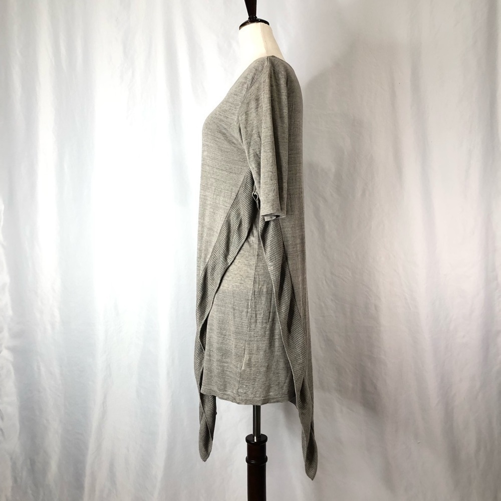 Poetry 100% linen dress with asymmetric overlay 4 - Picture 7 of 12